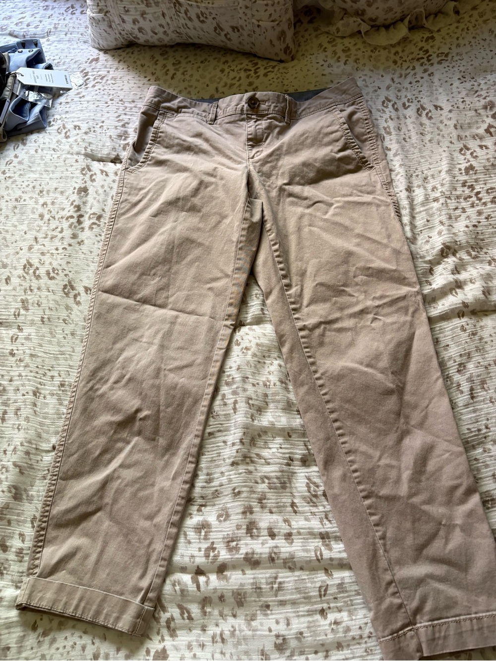 Banana Republic Beige Straight-Leg Pants